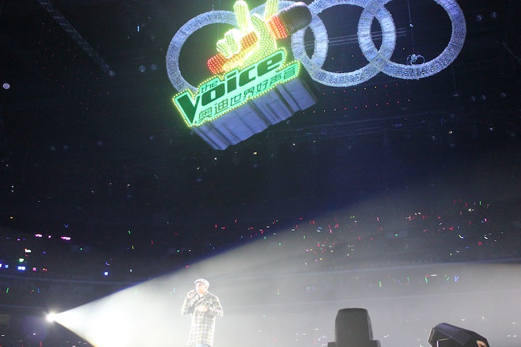 Xavier in Peking bei „The Voice of World China Tour“